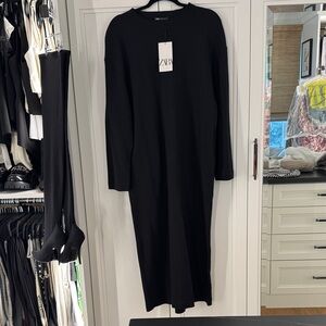 NWT ZARA SWEATSHIRT DRESS MEDIUM